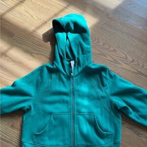 Lululemon, Kelly Green Women’s Scuba Oversized Full-Zip Hoodie, M/L, EUC